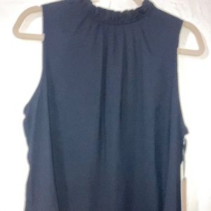 HALOGEN mock neck sleeveless blouse